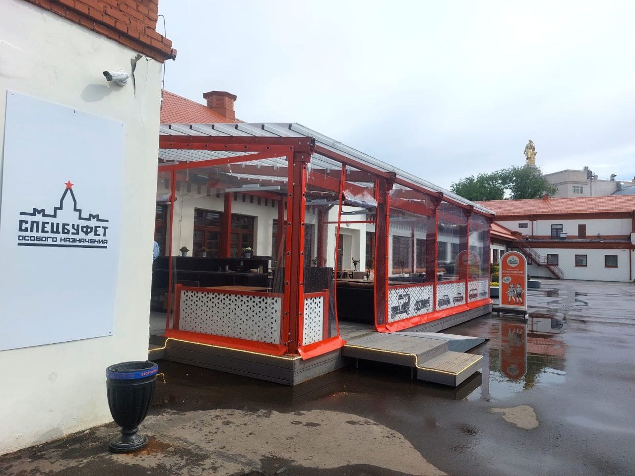 ПВХ шторы для летней террасы кафе в Судогде